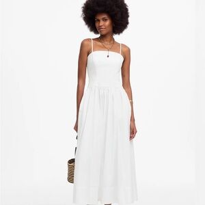 Madewell Poplin Seamed maxi dress